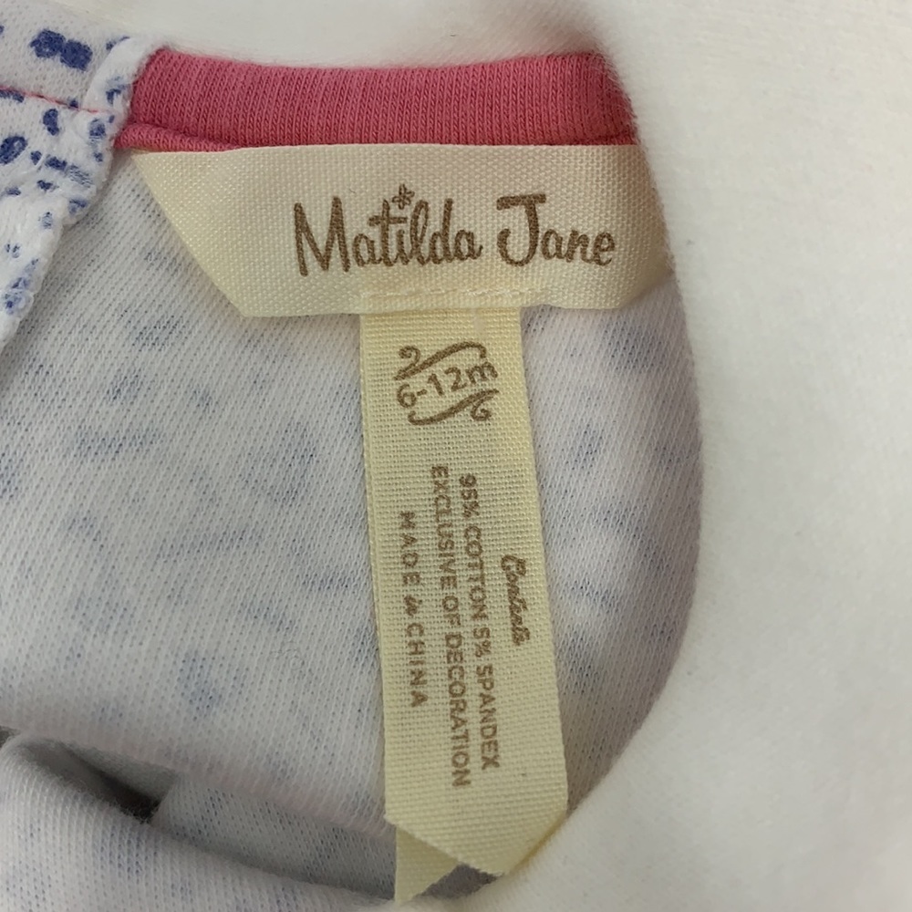 Matilda Jane Baby Girl Crafty Collared Romper 6-12 Months Peter Pan Collar - Picture 6 of 6